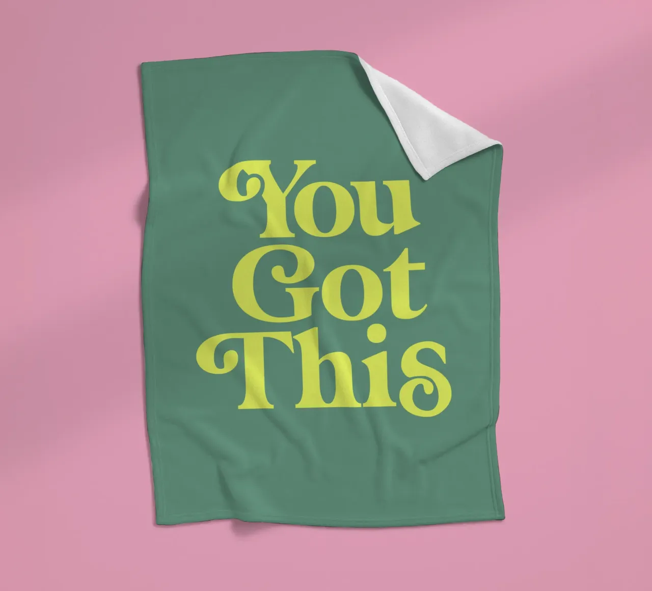 Citation de motivation en jaune et vert plaid polaire de THE MOTIVATED TYPE