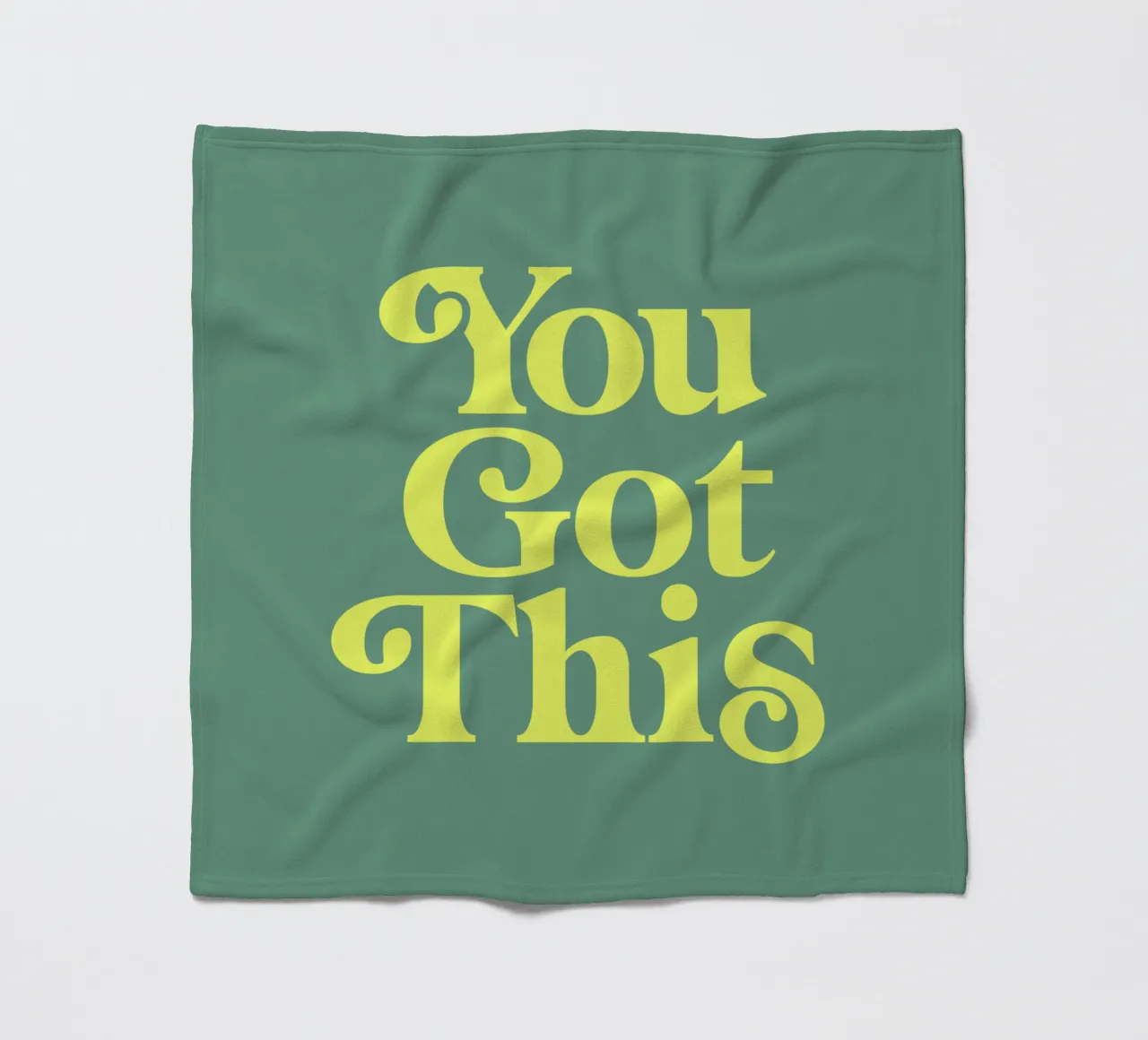 Citation de motivation en jaune et vert plaid polaire de THE MOTIVATED TYPE