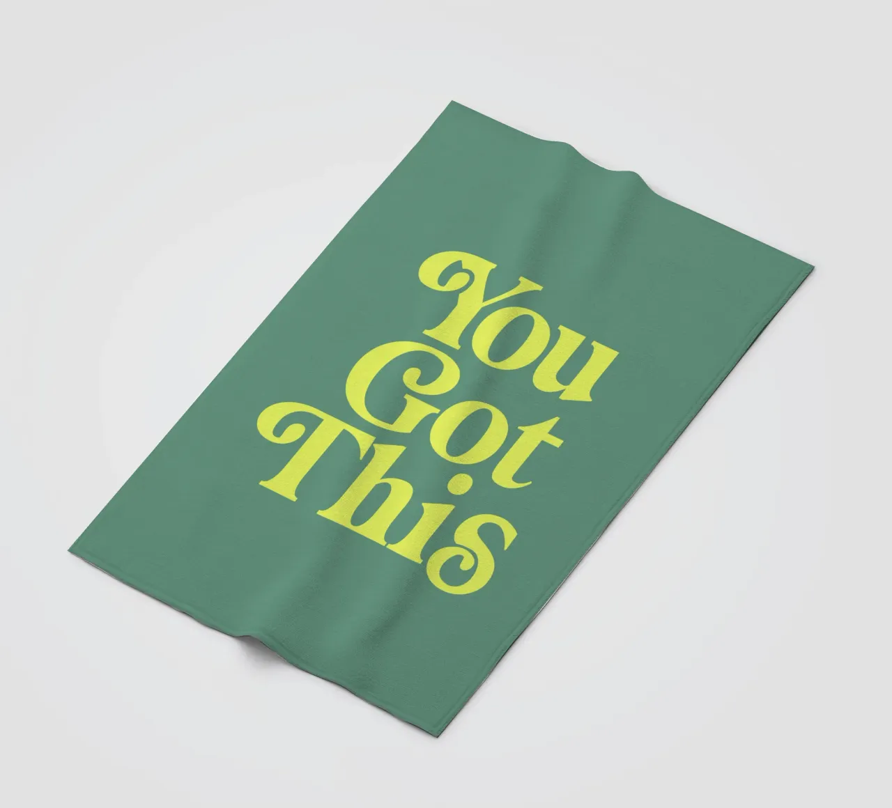 Citation de motivation en jaune et vert plaid polaire de THE MOTIVATED TYPE