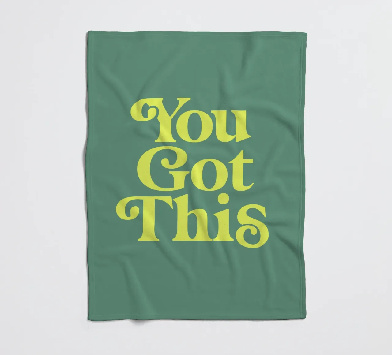 Citation de motivation en jaune et vert plaid polaire de THE MOTIVATED TYPE