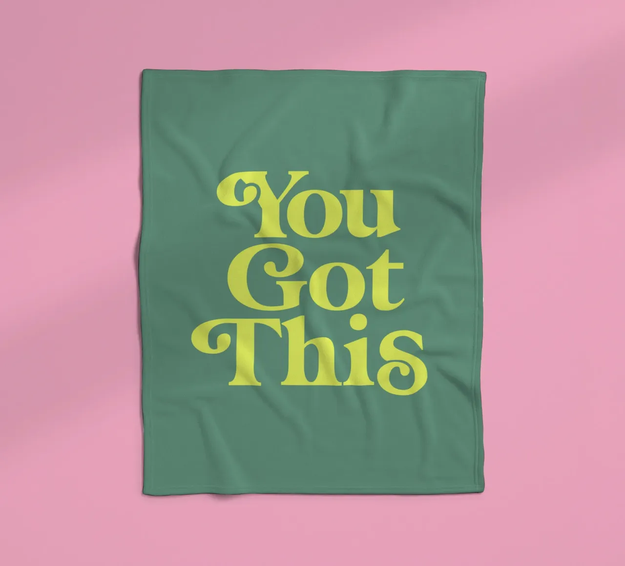Citation de motivation en jaune et vert plaid polaire de THE MOTIVATED TYPE