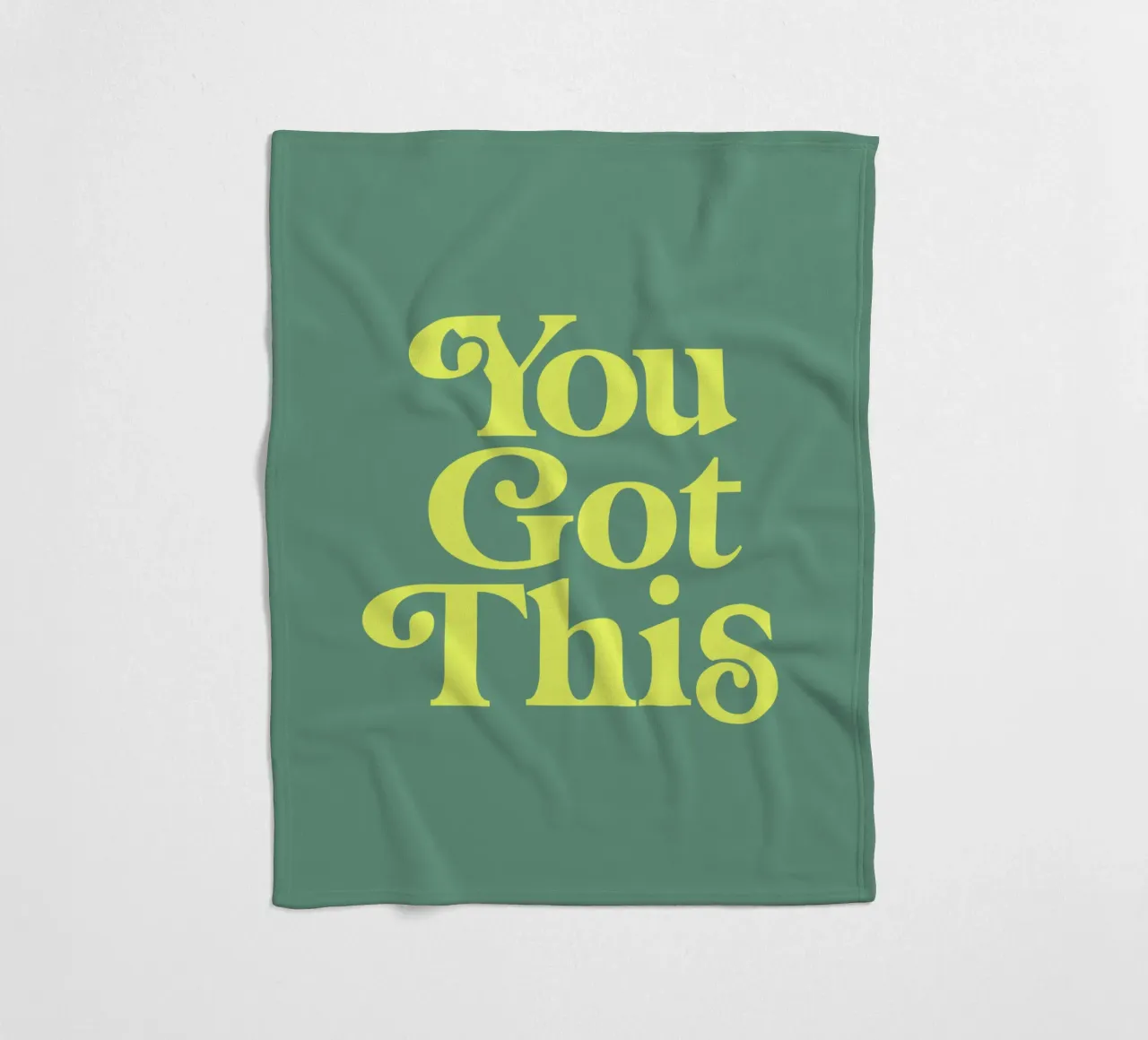 Citation de motivation en jaune et vert plaid polaire de THE MOTIVATED TYPE