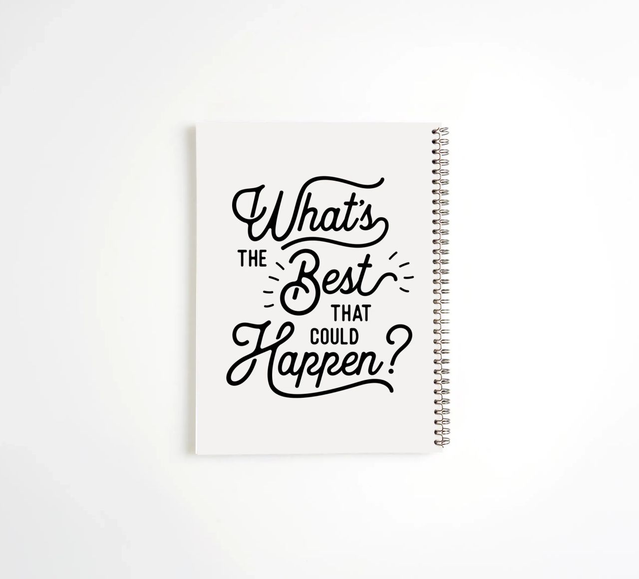 What's The Best That Could Happen Optimistic Zitat in Schwarz Ringbuch von THE MOTIVATED TYPE
