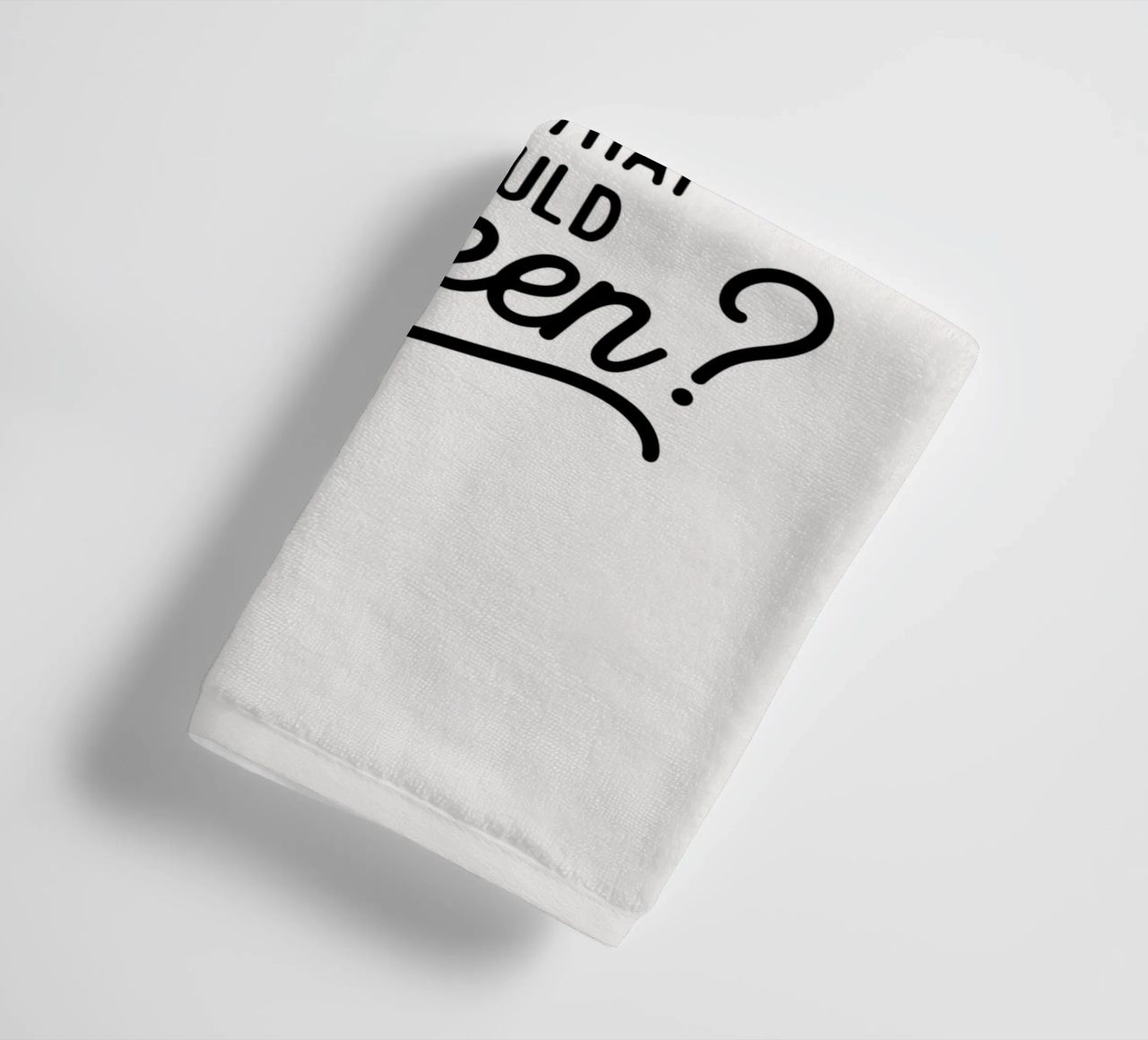 What's The Best That Could Happen Optimistic Zitat in Schwarz Handtuch von THE MOTIVATED TYPE