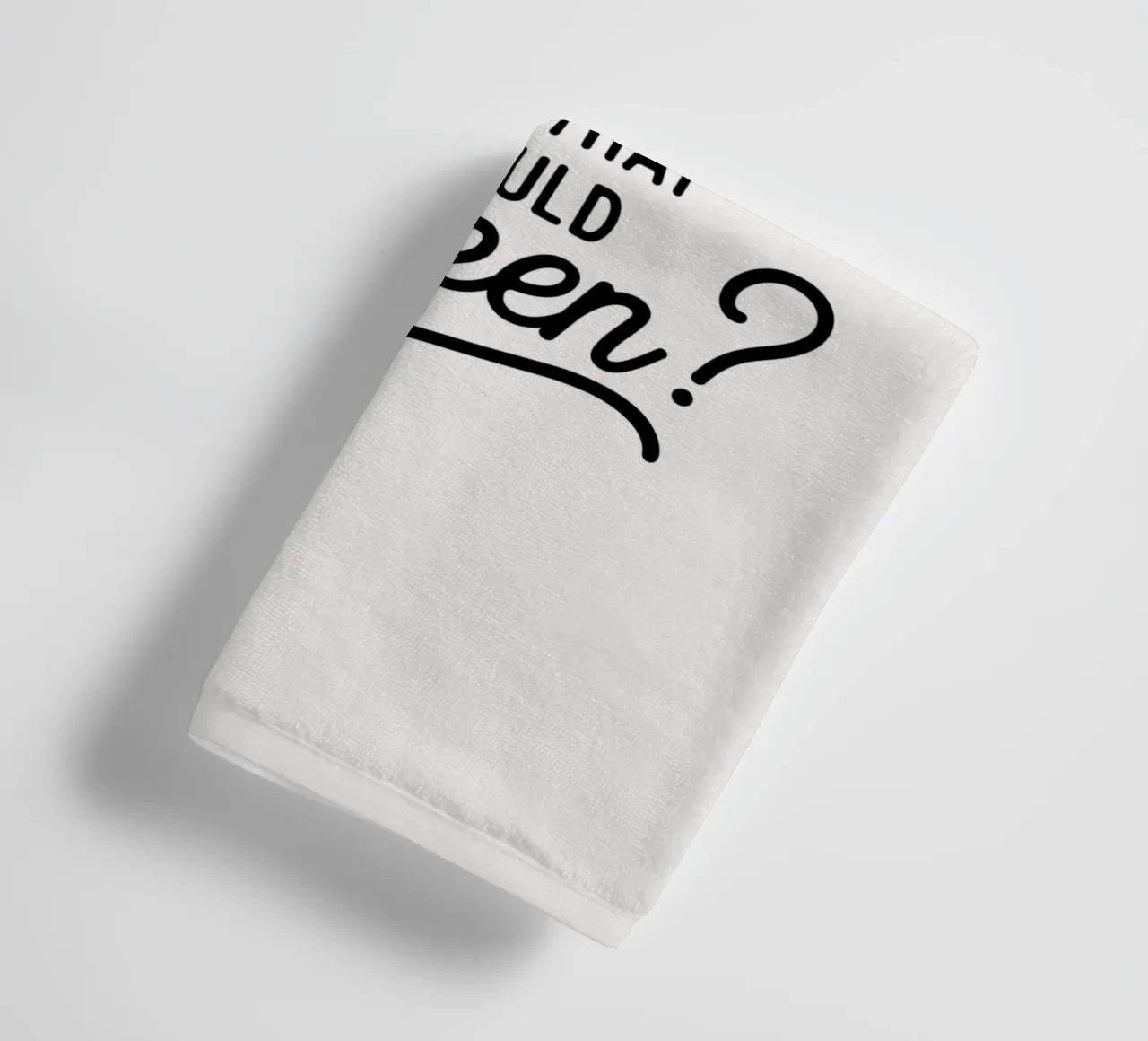 What's The Best That Could Happen Optimistisch Citaat in Zwart badhanddoek van THE MOTIVATED TYPE