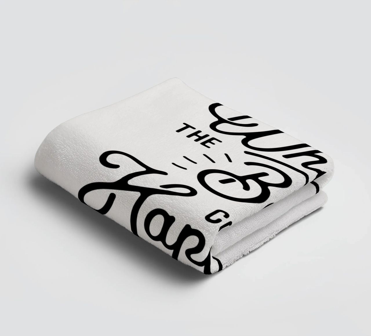 What's The Best That Could Happen Optimistic Zitat in Schwarz Handtuch von THE MOTIVATED TYPE
