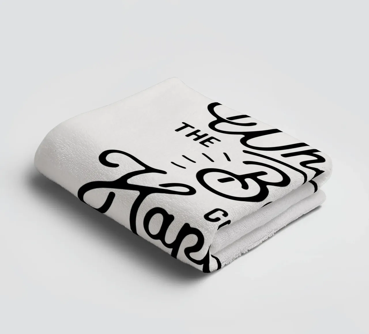 What's The Best That Could Happen Optimistisch Citaat in Zwart badhanddoek van THE MOTIVATED TYPE
