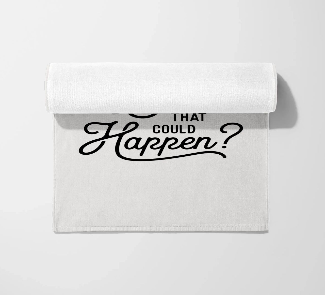 What's The Best That Could Happen Optimistic Zitat in Schwarz Strandtuch von THE MOTIVATED TYPE