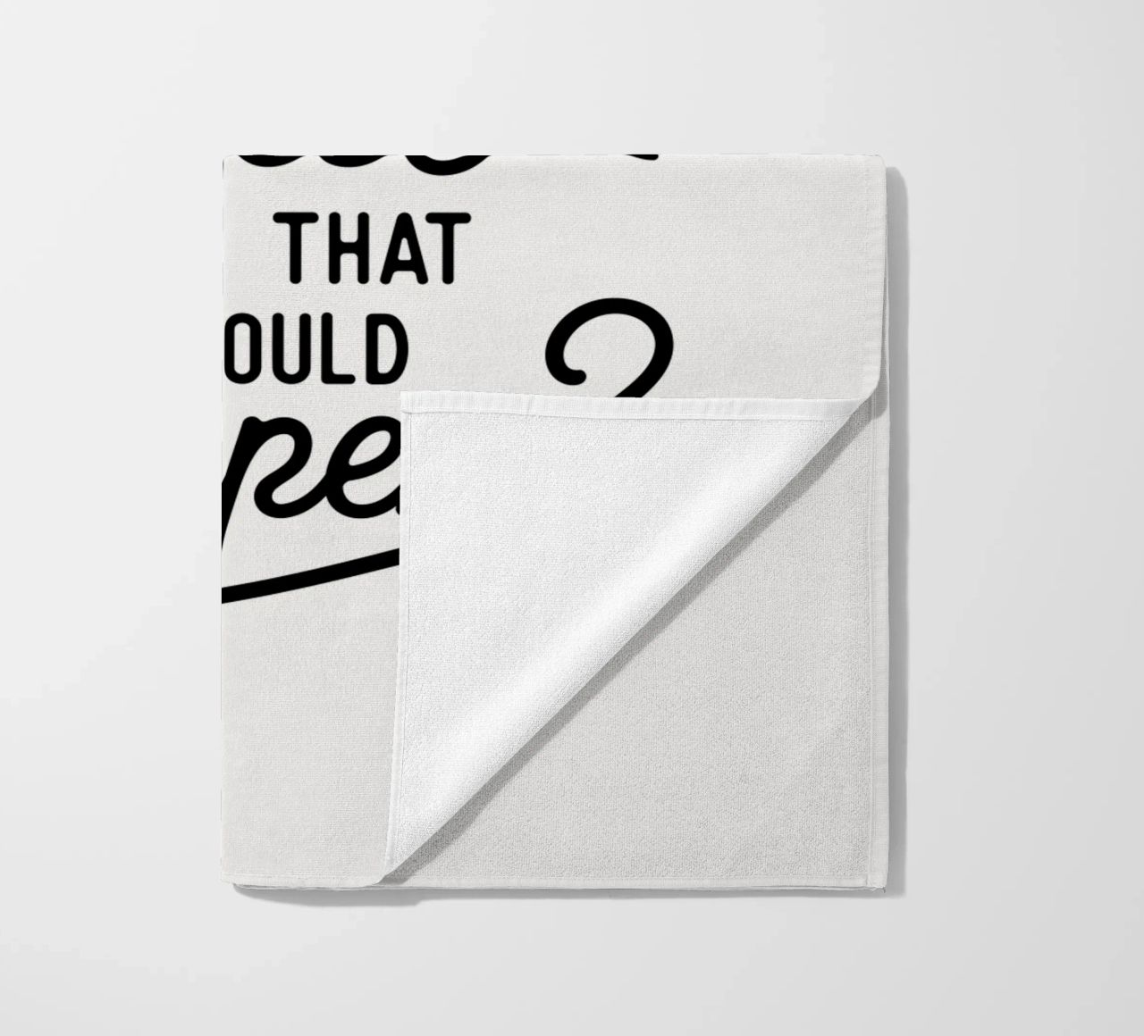 What's The Best That Could Happen Optimistic Zitat in Schwarz Strandtuch von THE MOTIVATED TYPE
