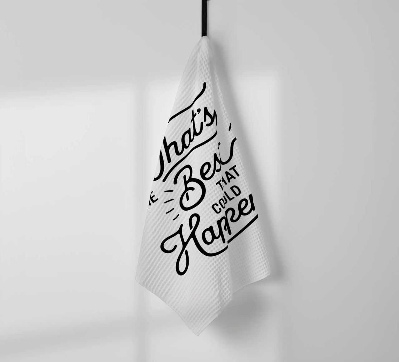 Citation optimiste sur ce qui pourrait arriver de mieux en noir torchon de THE MOTIVATED TYPE