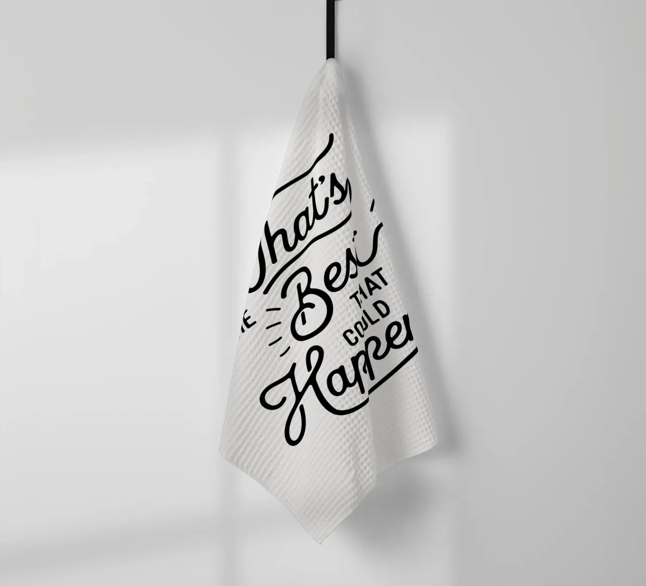 Citation optimiste sur ce qui pourrait arriver de mieux en noir torchon de THE MOTIVATED TYPE