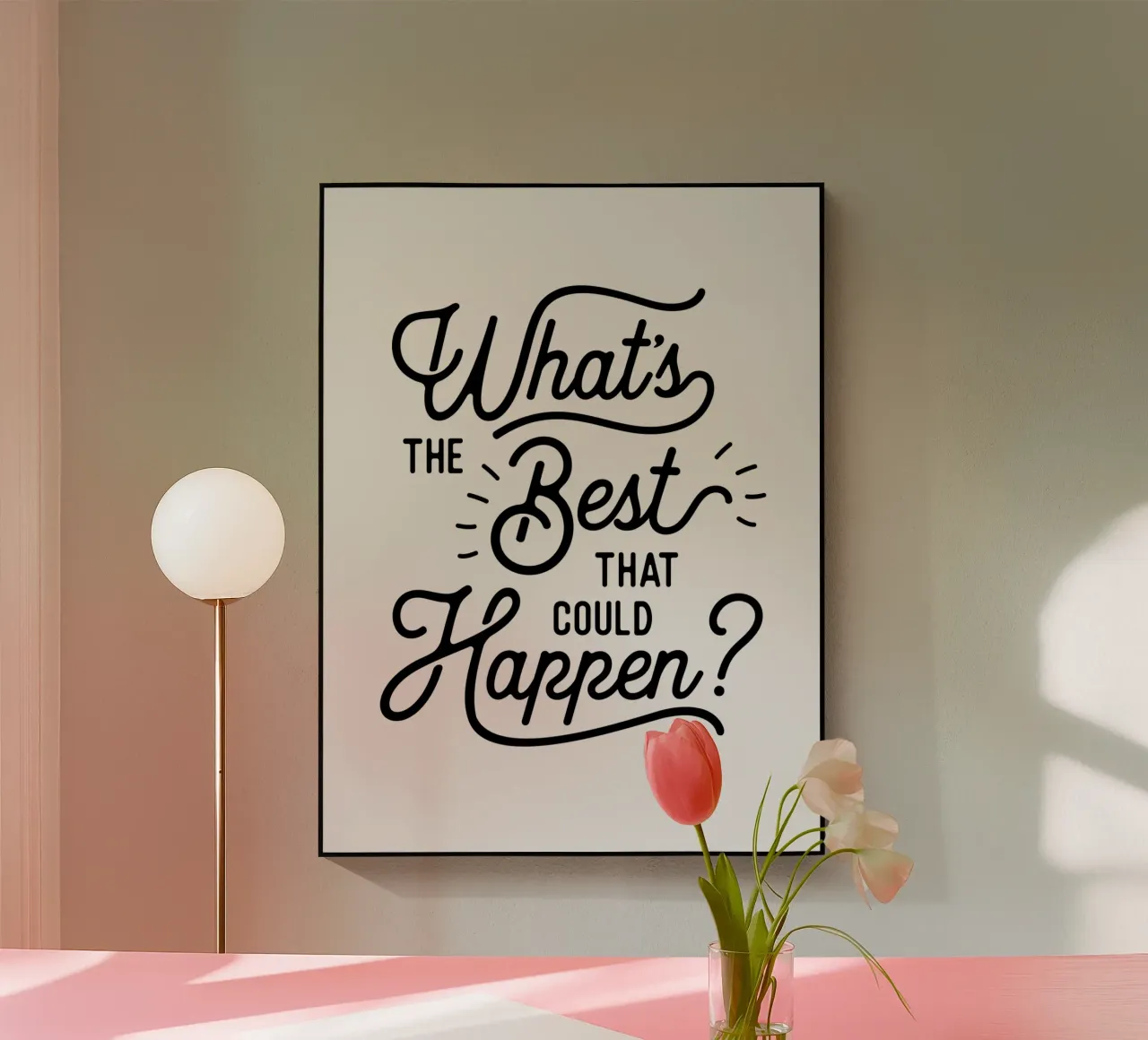 Lo mejor que puede pasar Cita optimista en negro metacrilato de THE MOTIVATED TYPE