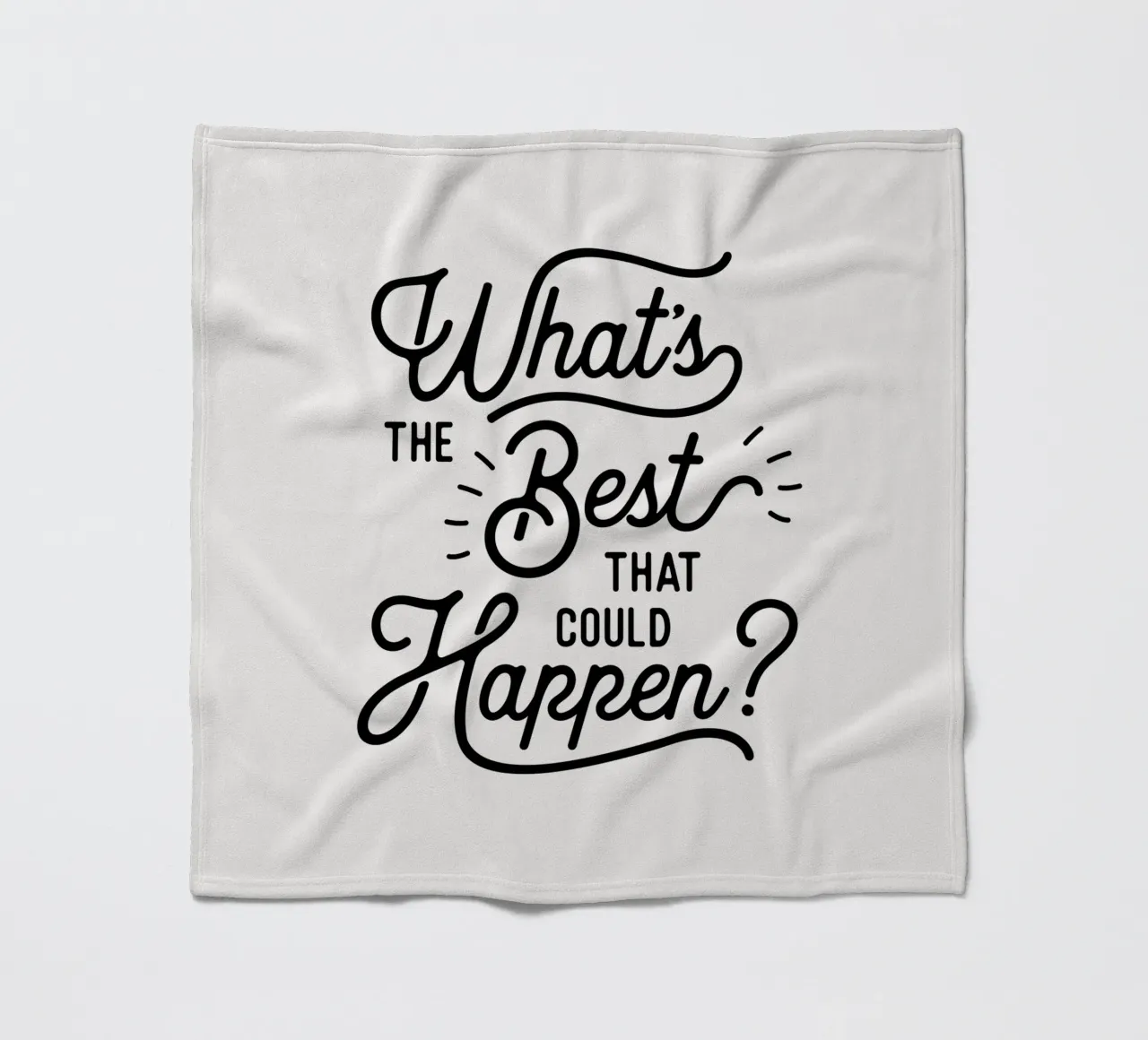 Citation optimiste sur ce qui pourrait arriver de mieux en noir plaid polaire de THE MOTIVATED TYPE