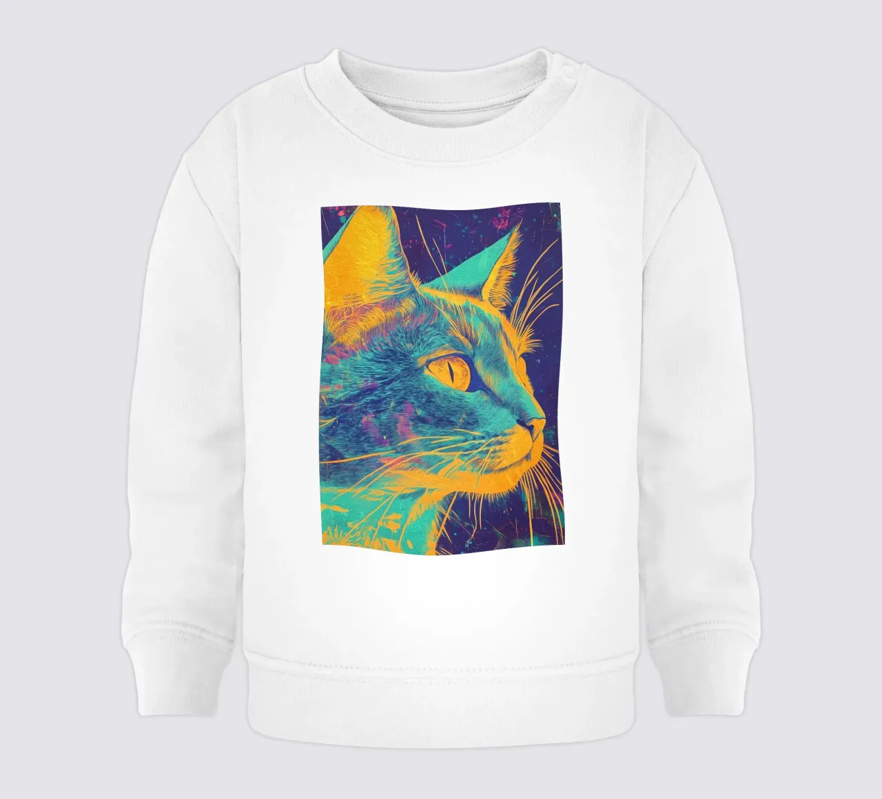 Gatto blu felpa neonato da Justyna Jaszke JBJart