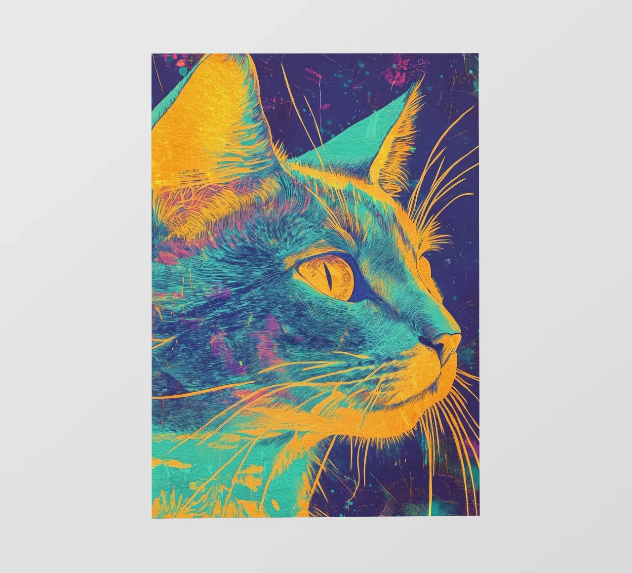 Gatto blu telo in pvc da Justyna Jaszke JBJart