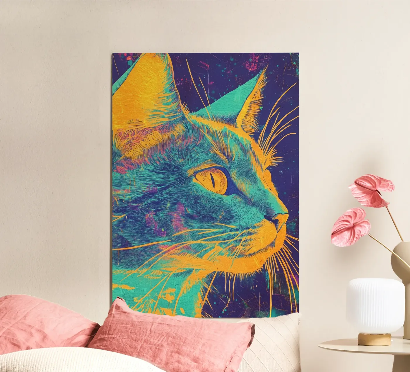 Blue cat poster da Justyna Jaszke JBJart