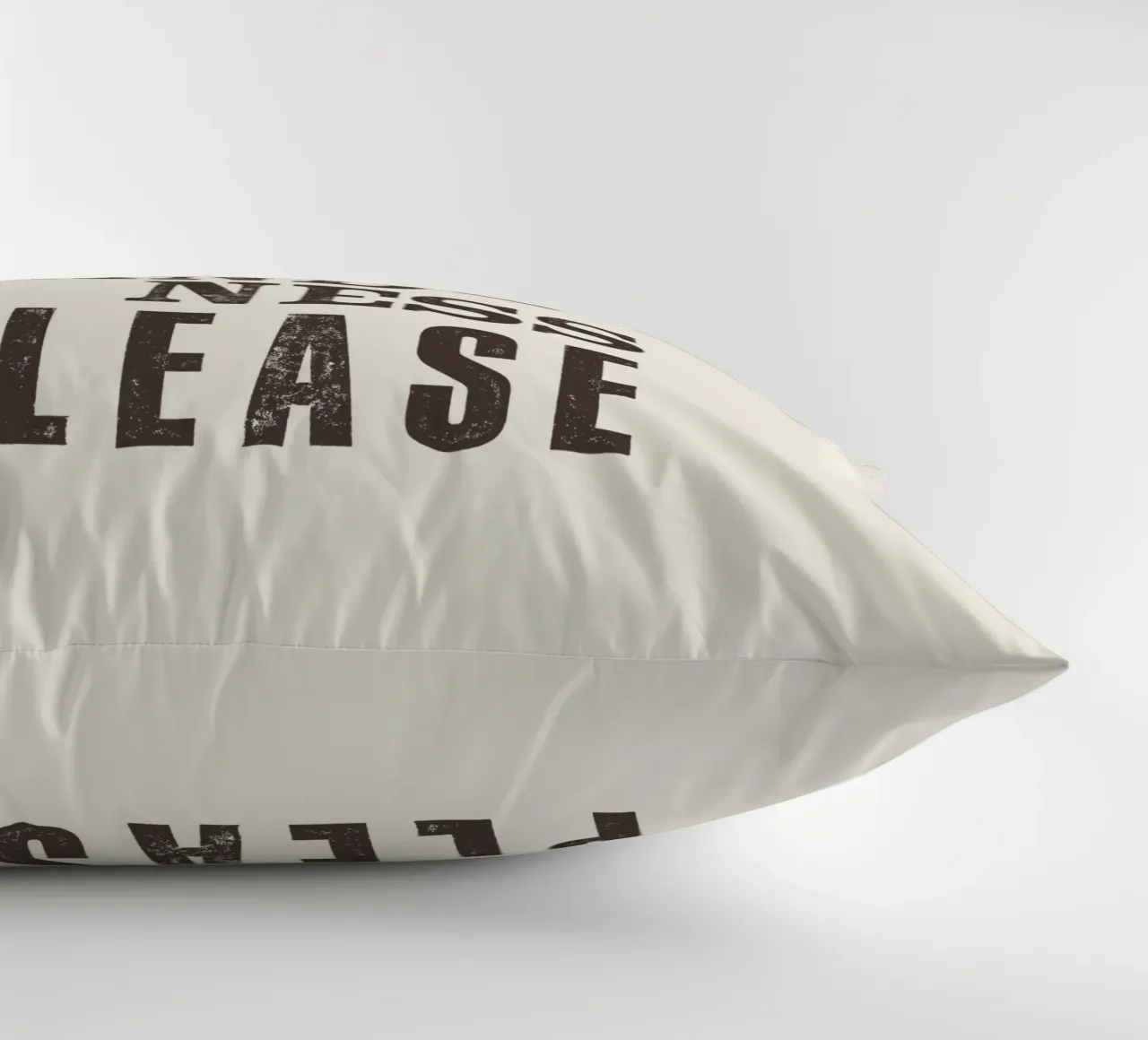 Caffeine and Kindness Please Whimsical Letterpress Print decorative cushion by THE MOTIVATED TYPE