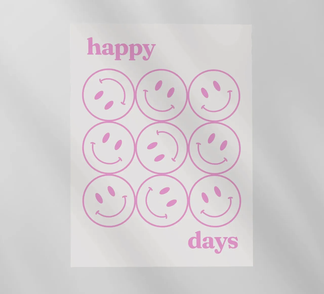 Smiley rosa Happy Days pellicola backlit da Paigaam Studio