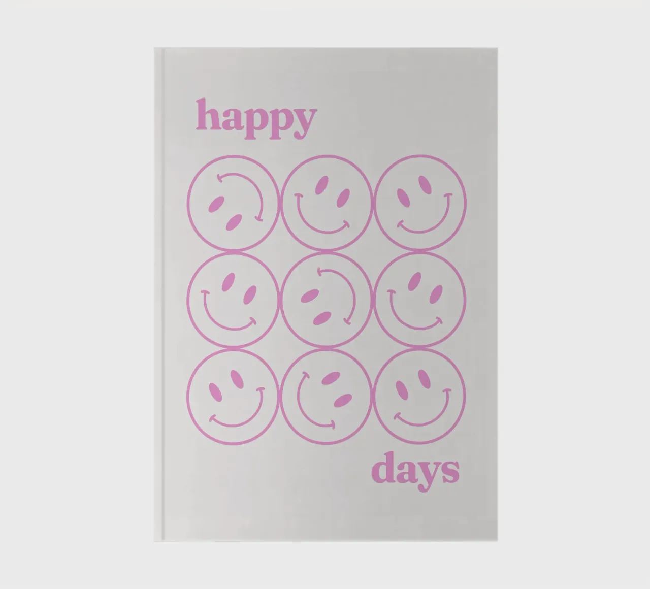 Smiley rosa Happy Days diario da Paigaam Studio