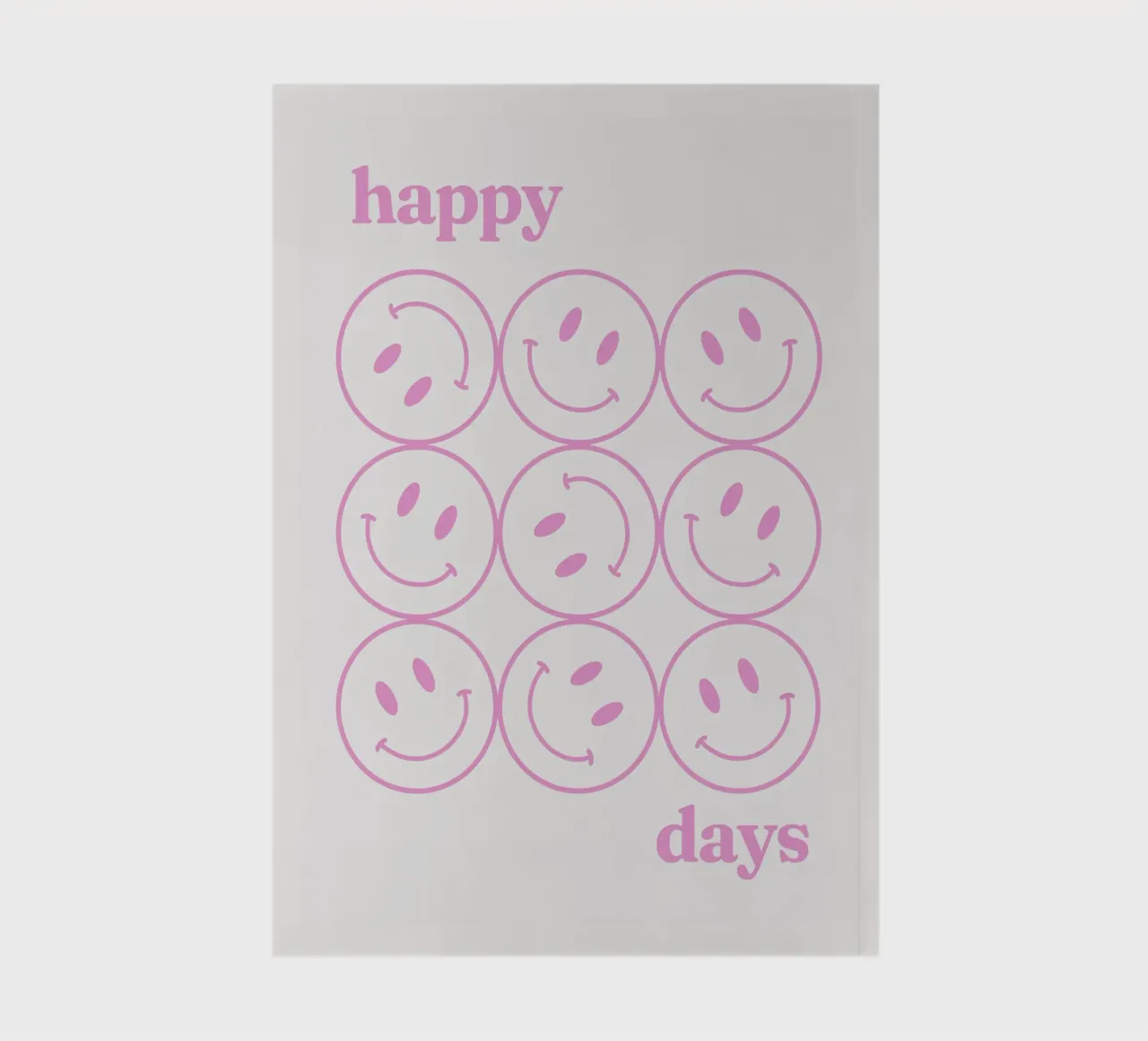 Smiley rosa Happy Days diario da Paigaam Studio