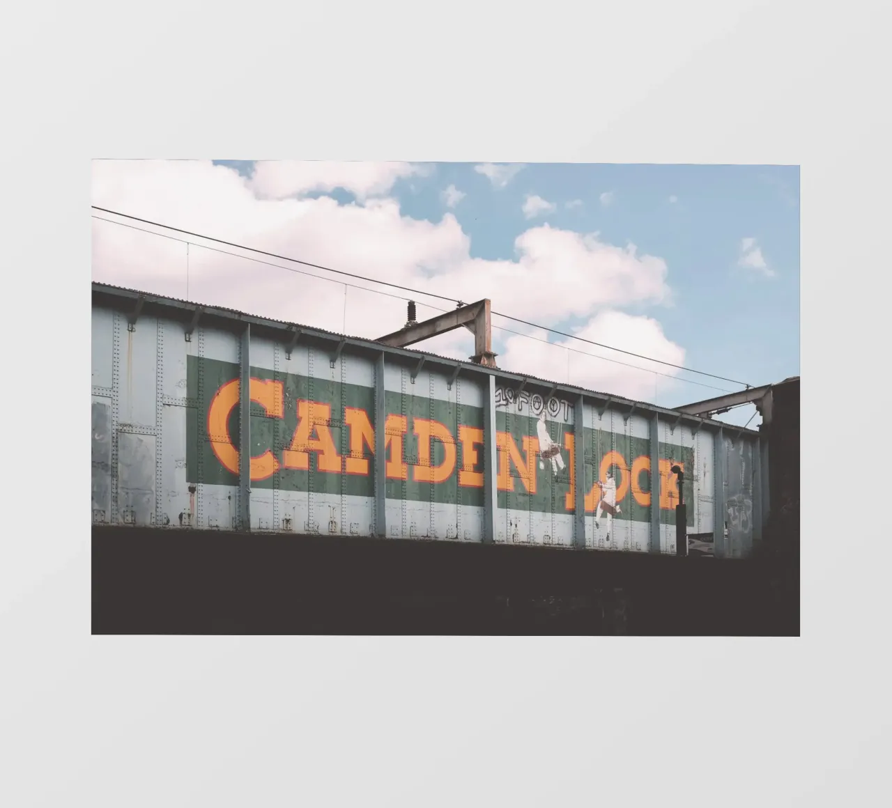 Londra, Inghilterra I Ponte industriale urbano di Camden telo in pvc da Julie Travel Photography