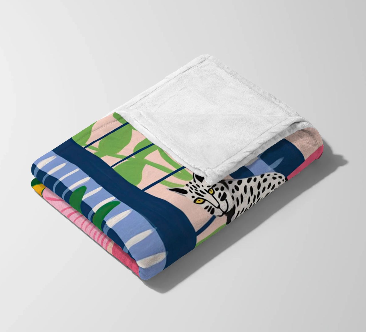 Il gatto vuole giocare | Illustrazione in stile Matisse coperta in pile da Autofocus