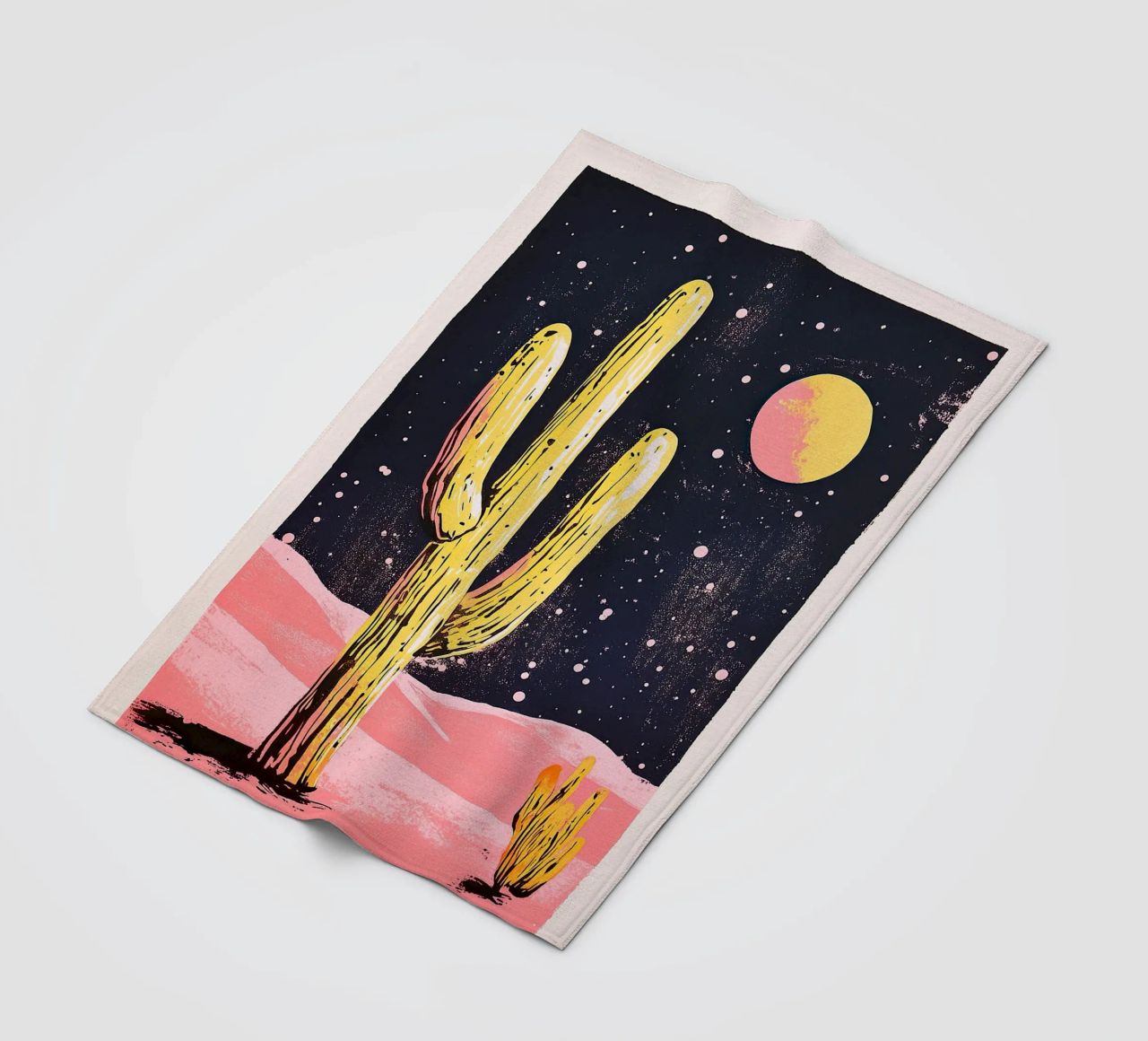 Cactus "Luna coperta in pile da Nikis Art Studio