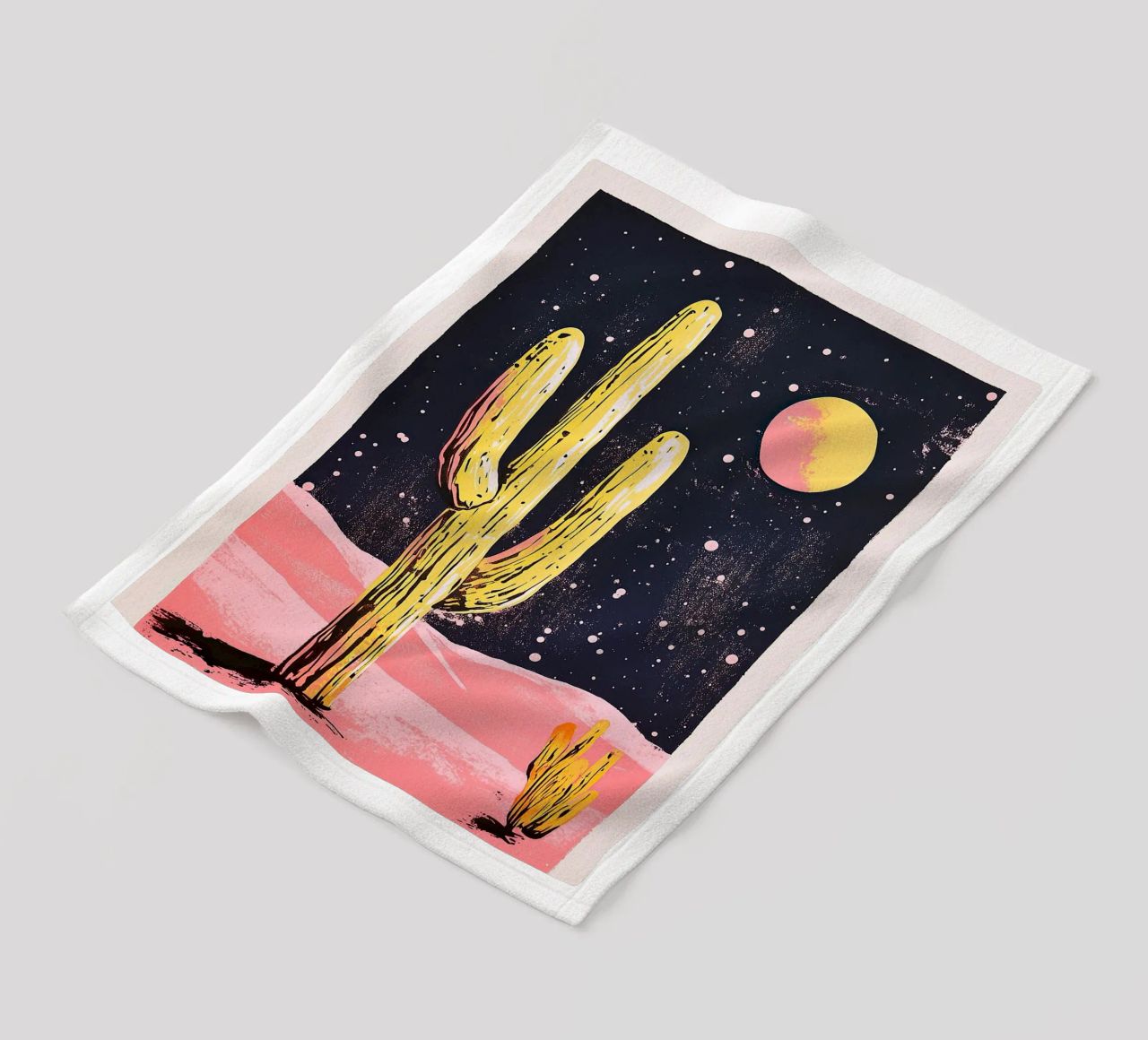 Cactus "Luna coperta in pile da Nikis Art Studio
