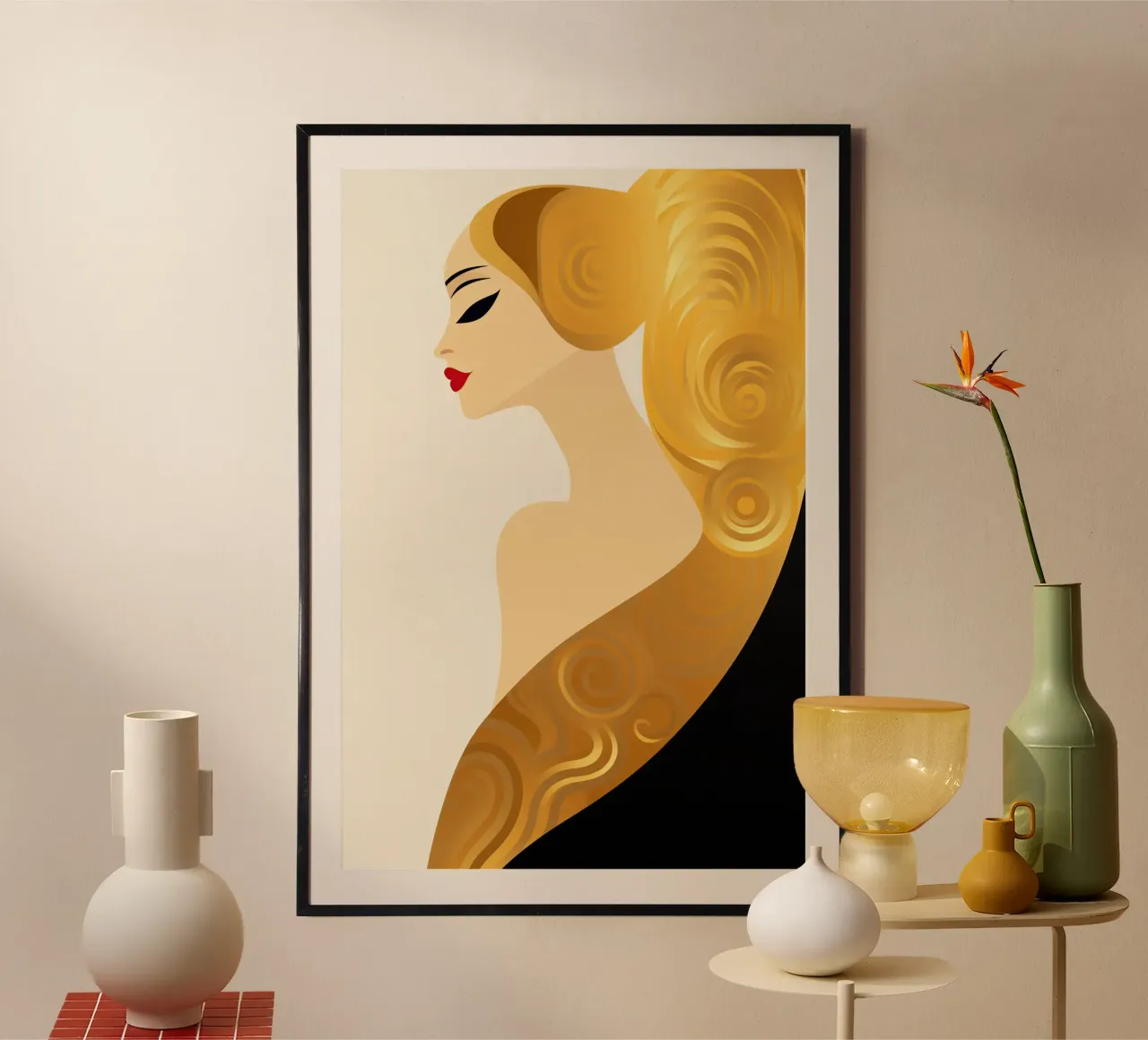 Donna d'oro Art Nouveau carta hahnemühle da Autofocus