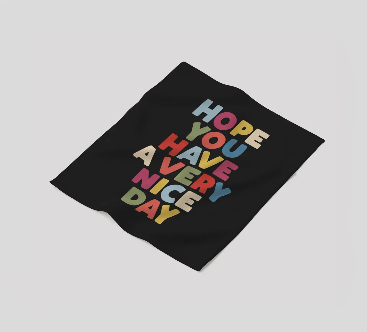Hope You Have a Very Nice Day Happy Typography Quote Print fleece blanket by THE MOTIVATED TYPE