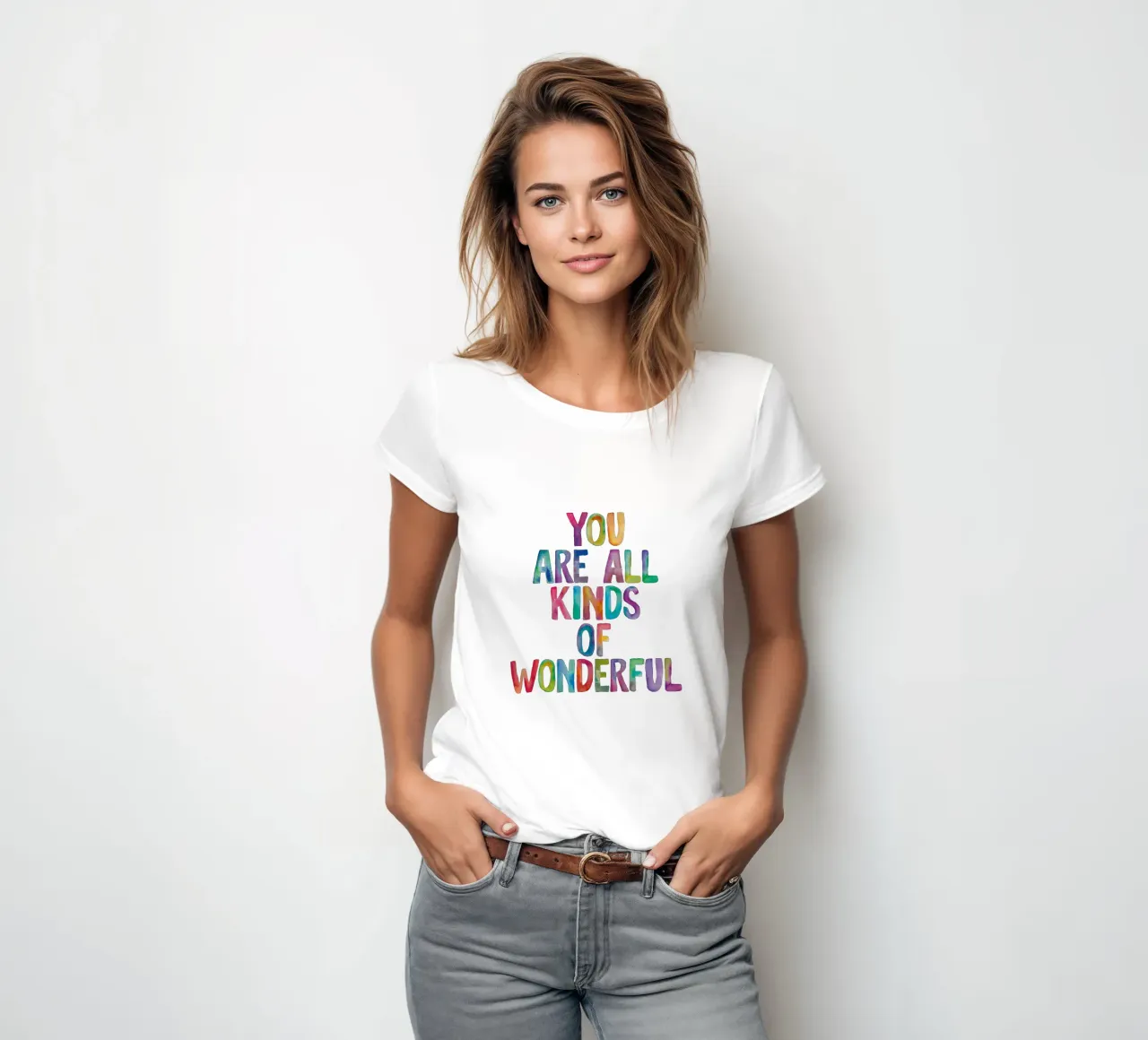 You Are All Kinds of Wonderful Typography Zitat für Kinder Frauen T-Shirt von THE MOTIVATED TYPE