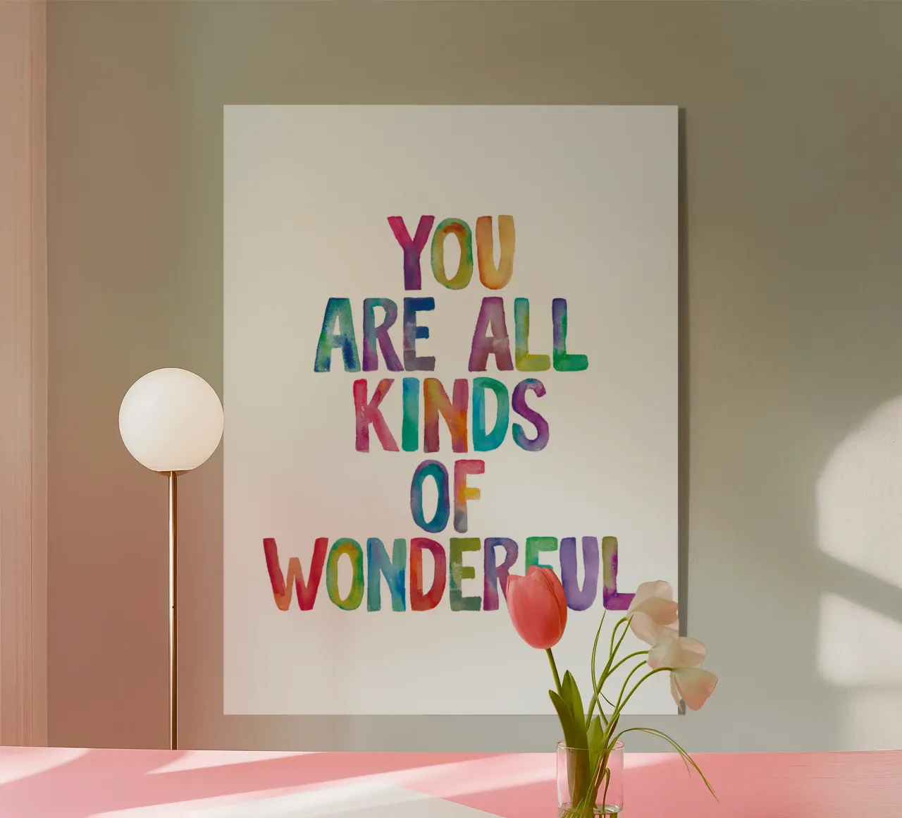 Sei tutti i tipi di meravigliosa citazione tipografica per i bambini plexiglass da THE MOTIVATED TYPE