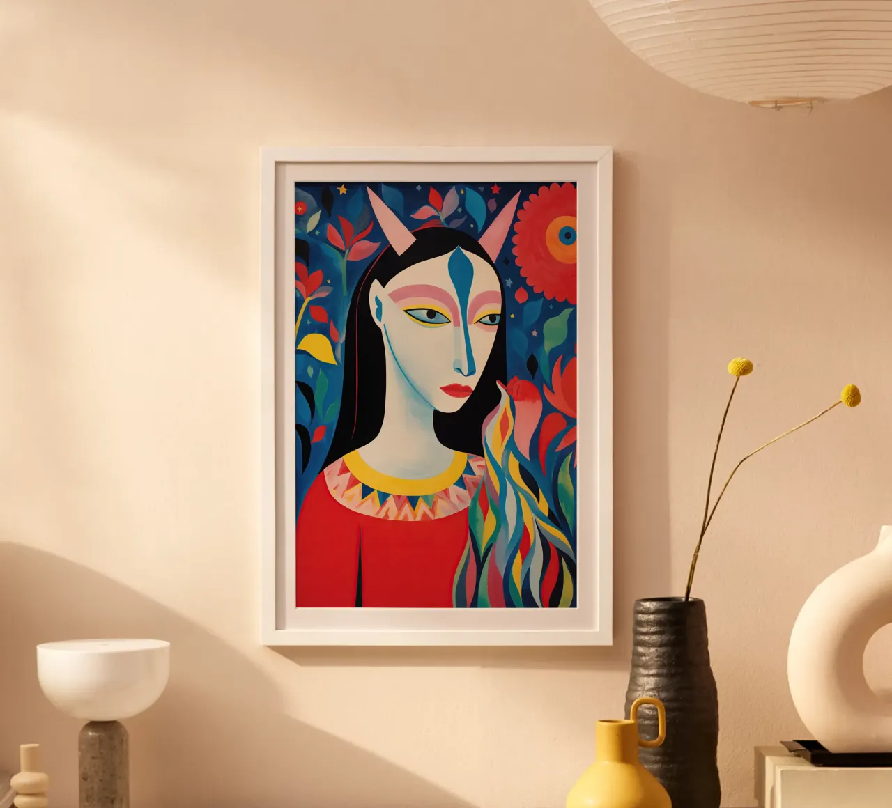 Colourful she-devil | Canvas painting hahnemühle by Autofocus