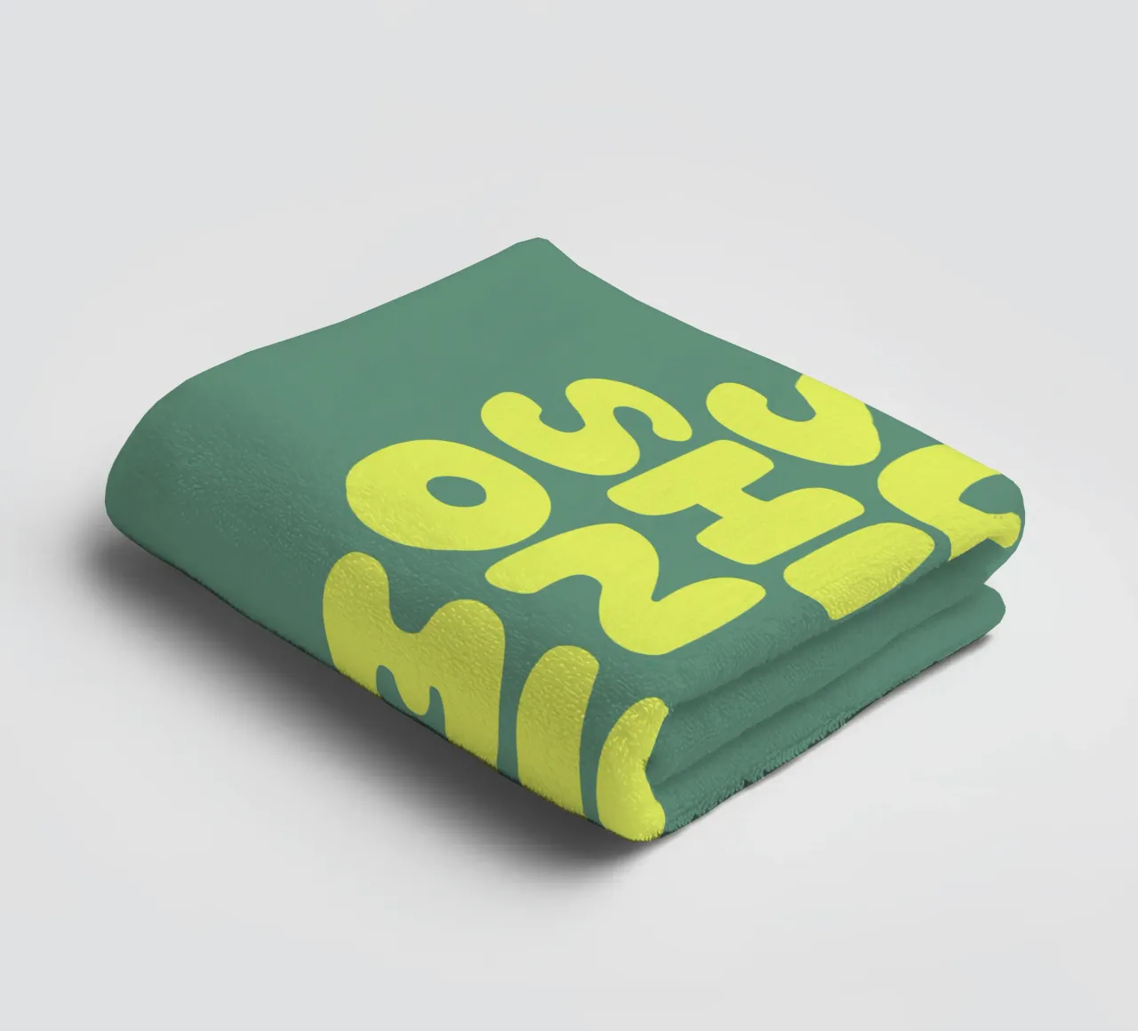 Sun Shine on My Mind Typographie optimiste et heureuse en jaune serviette de bain de THE MOTIVATED TYPE