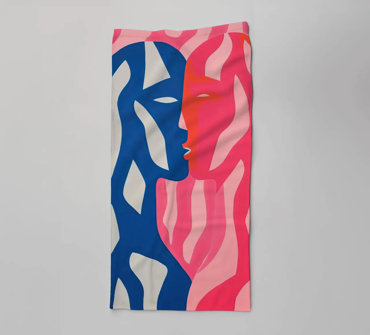 Let's slow fox | Abstract couple portrait towel by Autofocus