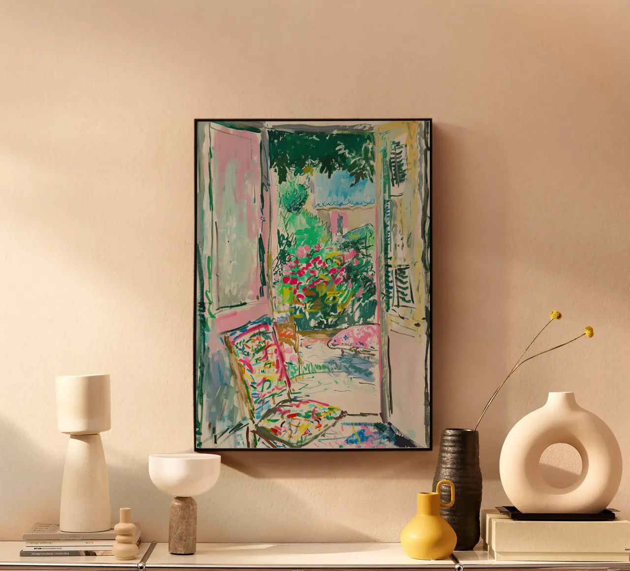 Matisse inspiriert Open Window Acryl-Glas von Nikis Art Studio