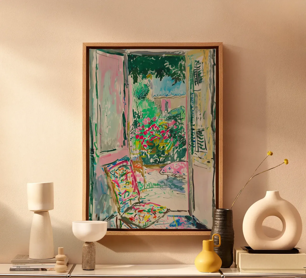 Matisse inspires Open Window canvas by Nikis Art Studio