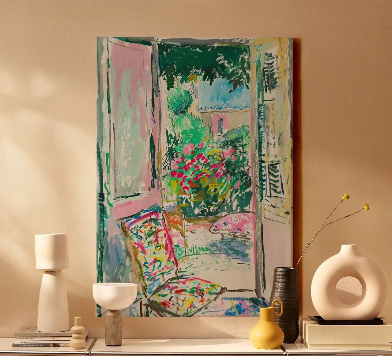 Matisse inspires Open Window canvas by Nikis Art Studio