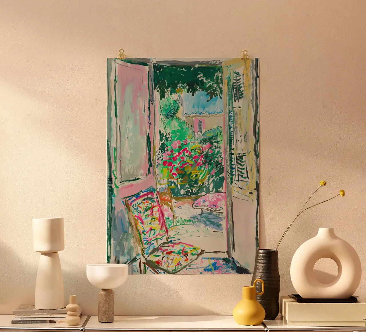 Matisse inspire Open Window poster avec cadre en plastique de Nikis Art Studio