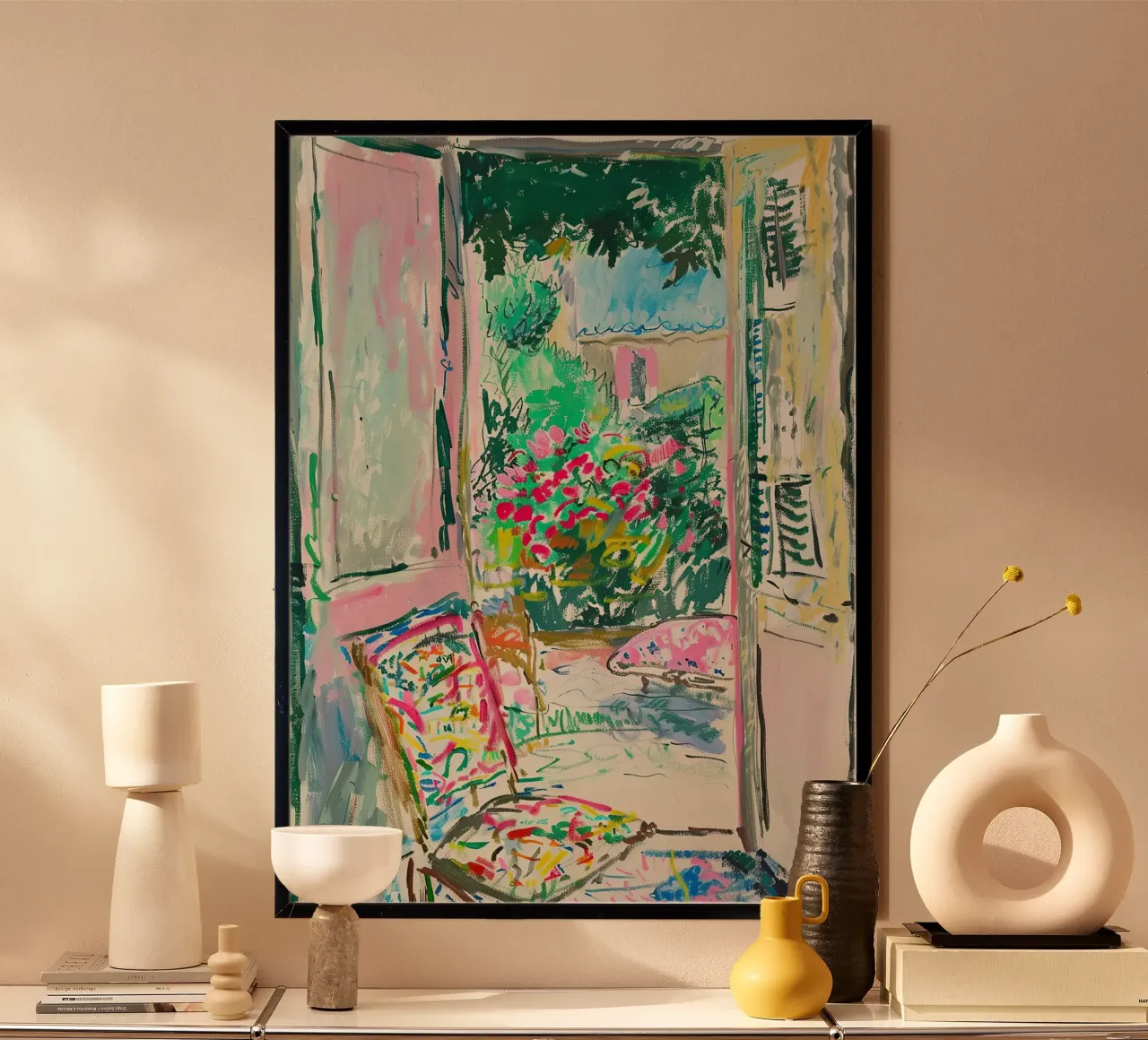 Matisse inspire Open Window poster avec cadre en plastique de Nikis Art Studio