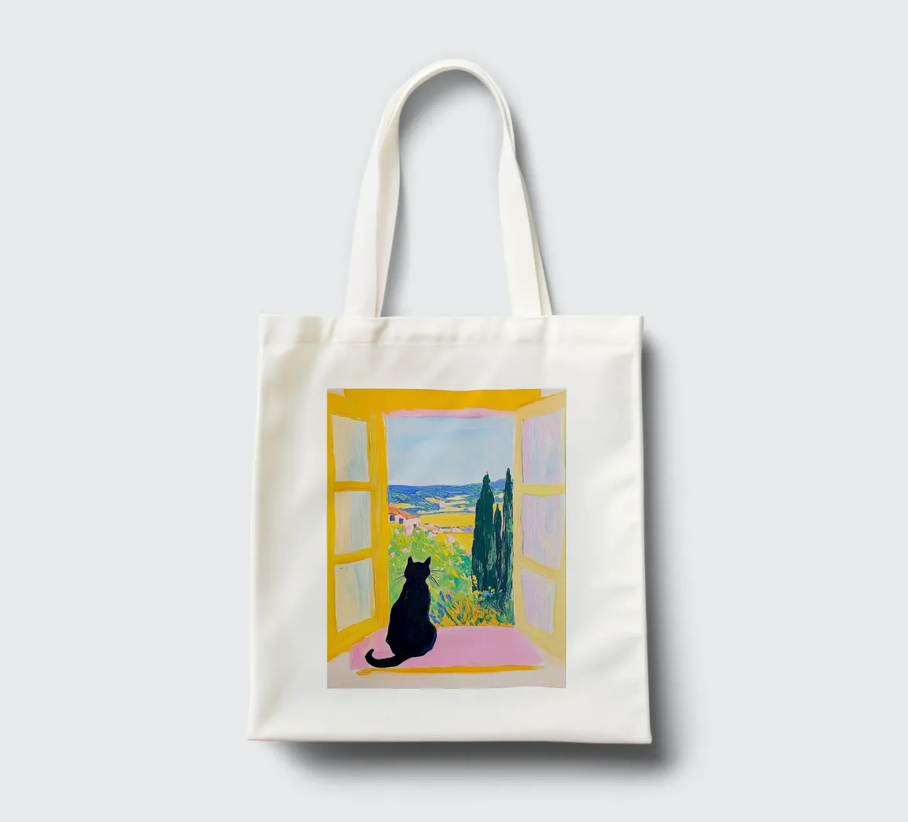 Cat Matisse ispira borsa in juta da Nikis Art Studio