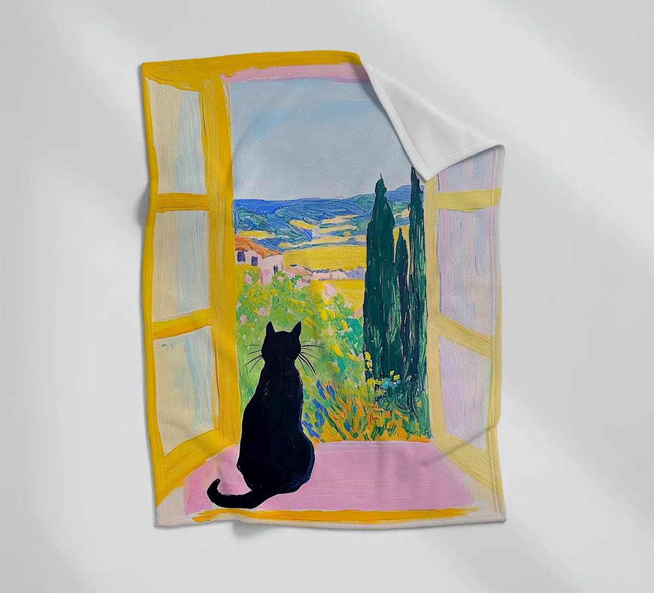 Cat Matisse ispira coperta in pile da Nikis Art Studio