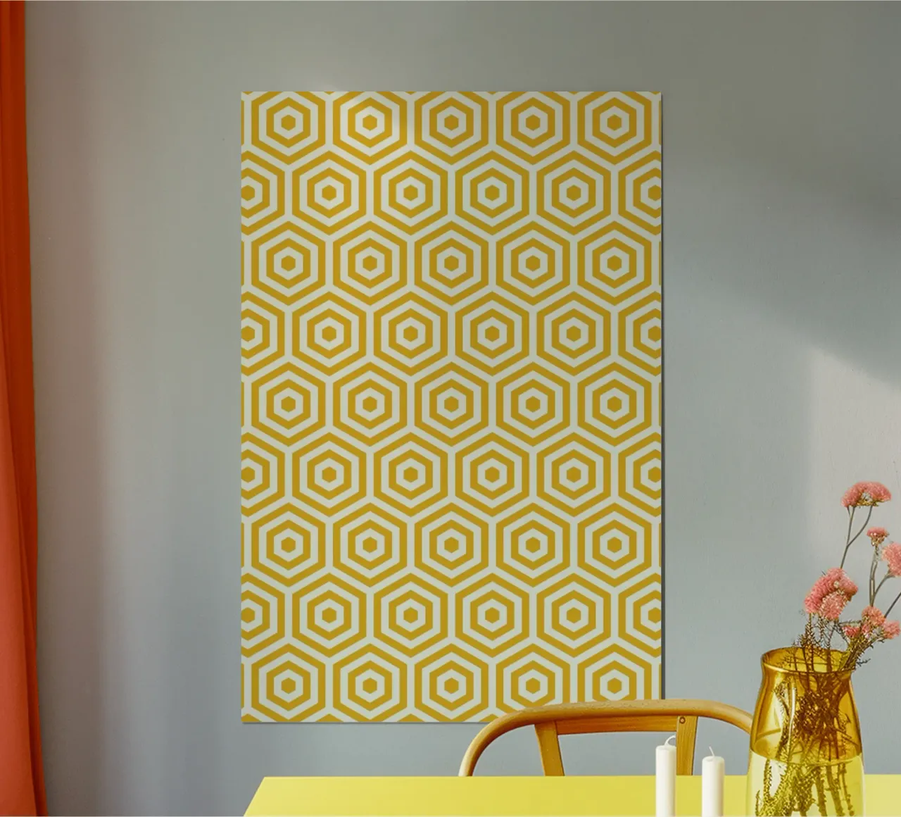 Yellow Beehive poster con telaio in plastica da Bo Lundberg