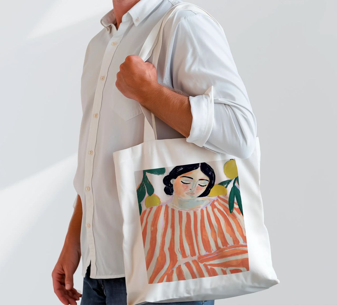 Zen And Zest (Version Orange) borsa in juta da treechild