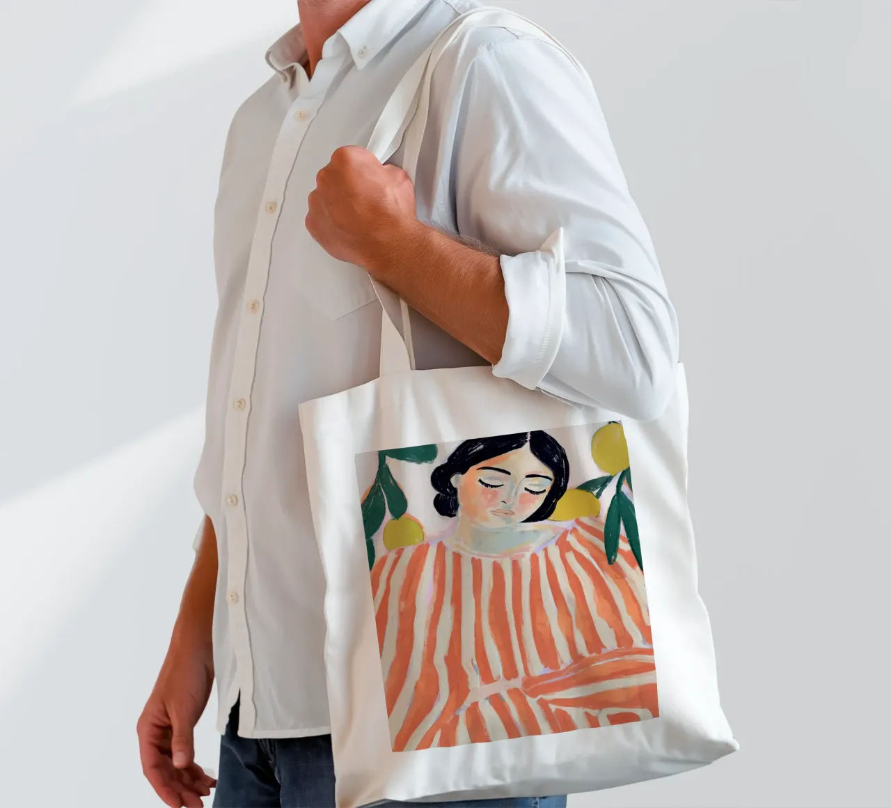 Zen And Zest (Version Orange) borsa in juta da treechild