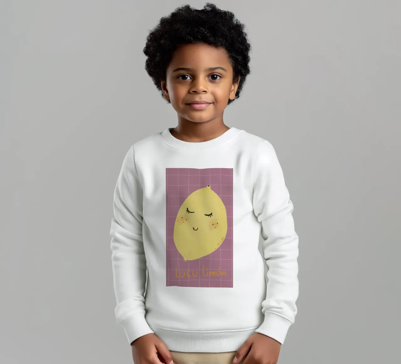 Lulu Limón felpa bambino da Beeeplan