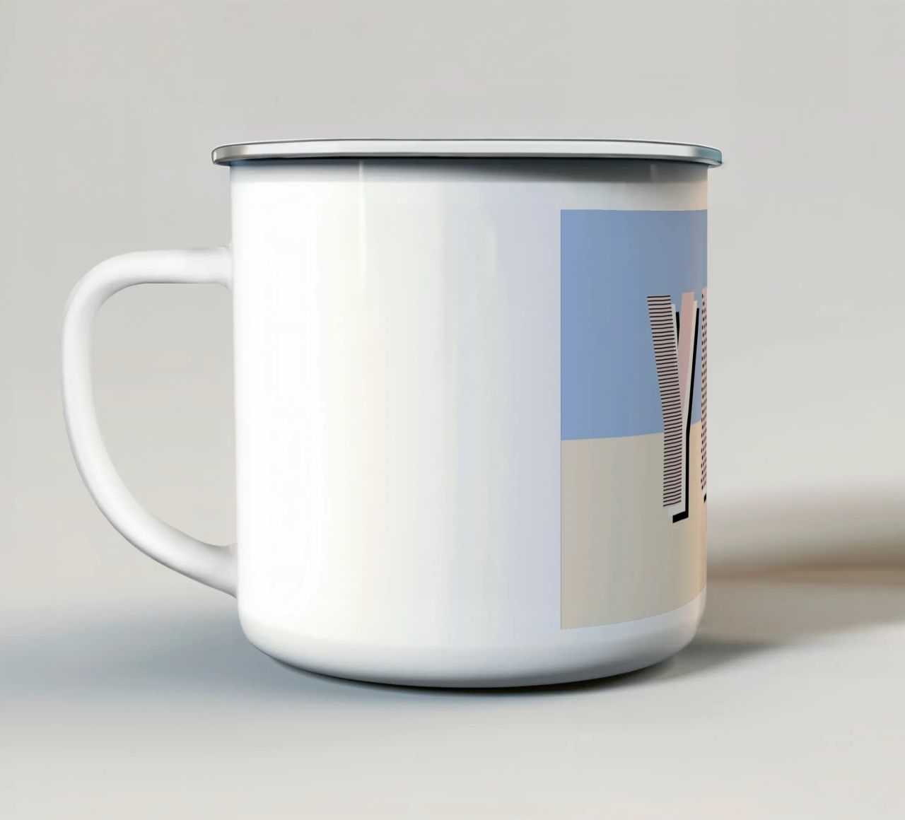 Yes tazza in smalto da Linda Gobeta