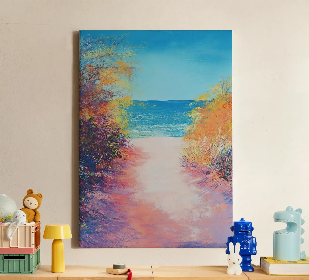 Coast of dreams canvas with Floater frame by Nikis Art Studio