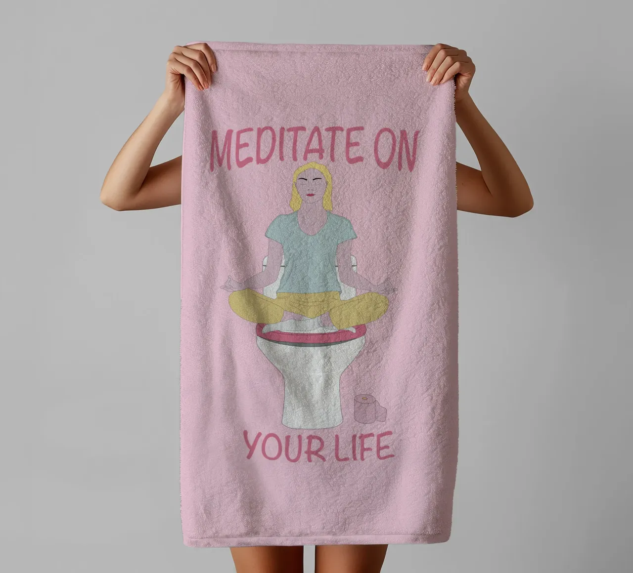 Meditare sulla propria vita asciugamano da bagno da pronzo