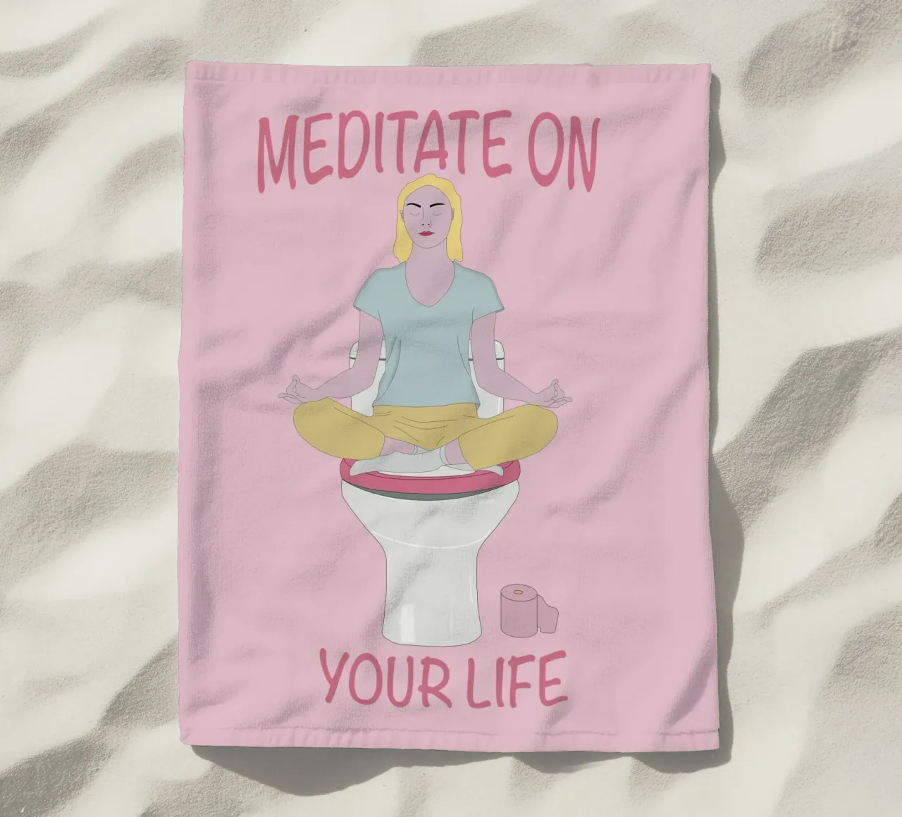 Meditare sulla propria vita telo mare da pronzo